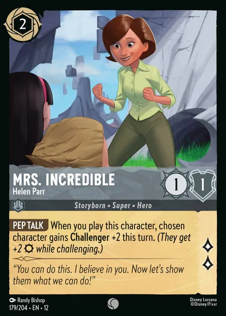 Mrs. Incredible - Helen Parr, Disney Lorcana card CH12-179 — Wilds Unknown set