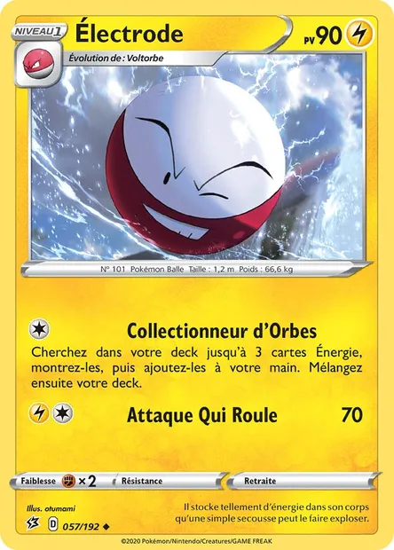 Électrode, carte Pokémon RCL 57 — extension Clash des Rebelles