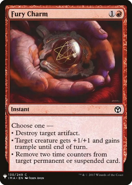 Fury Charm, Magic card PLST IMA-130 — The List set