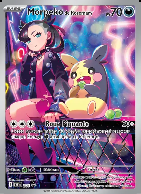 Morpeko de Rosemary, carte Pokémon PR-SV 206 — extension SVP Black Star Promos