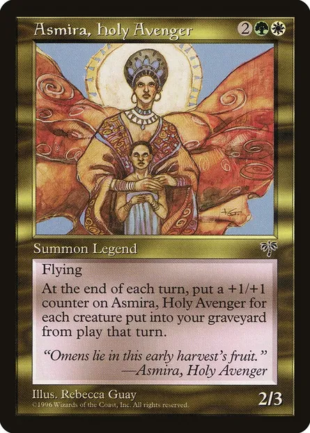 Asmira, Holy Avenger, Magic card MIR 256 — Mirage set