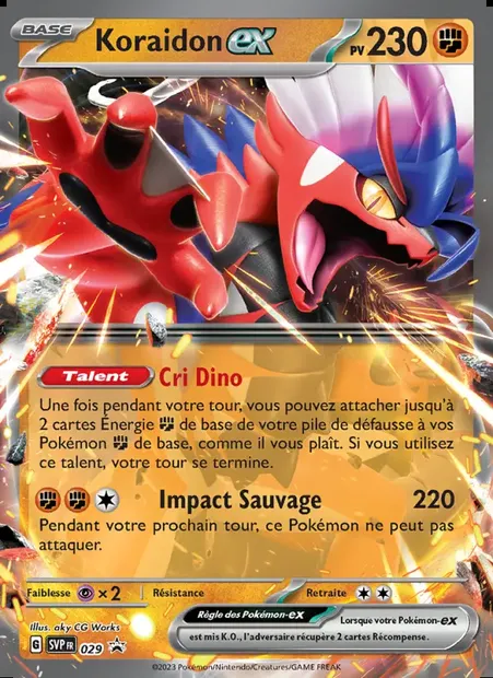 Koraidon-ex, carte Pokémon PR-SV 029 — extension SVP Black Star Promos