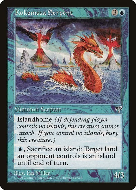 Kukemssa Serpent, Magic card MIR 72 — Mirage set