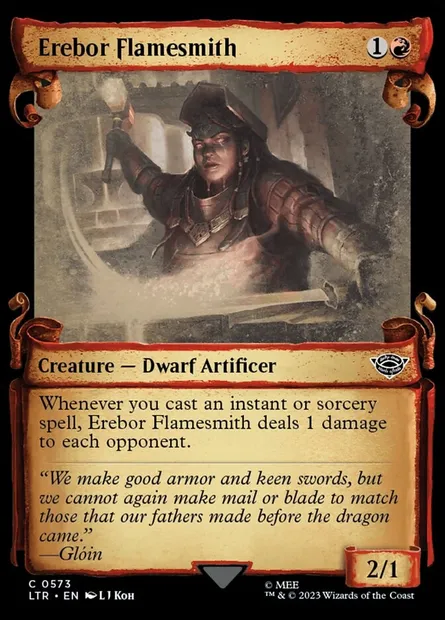 Forgeflammes d'Erebor, carte Magic LTR 573 — extension Le Seigneur des Anneaux : chroniques de la Terre du Milieu