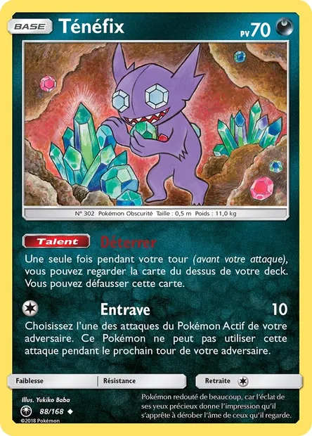 Ténéfix, carte Pokémon CES 88 — extension Tempête Céleste
