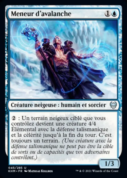 Meneur d'avalanche, carte Magic KHM 45 — extension Kaldheim