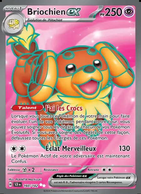 Briochien-ex, carte Pokémon SCR 160 — extension Couronne Stellaire