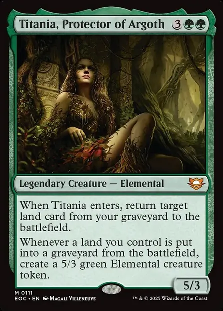 Titania, Protector of Argoth, Magic card EOC 111 — Edge of Eternities Commander set