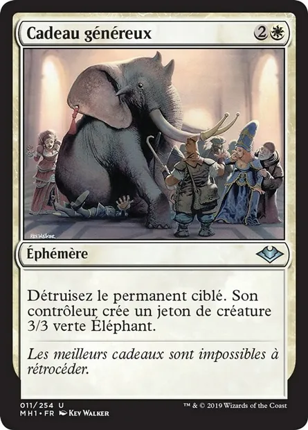 Cadeau généreux, carte Magic MH1 11 — extension Horizons du Modern