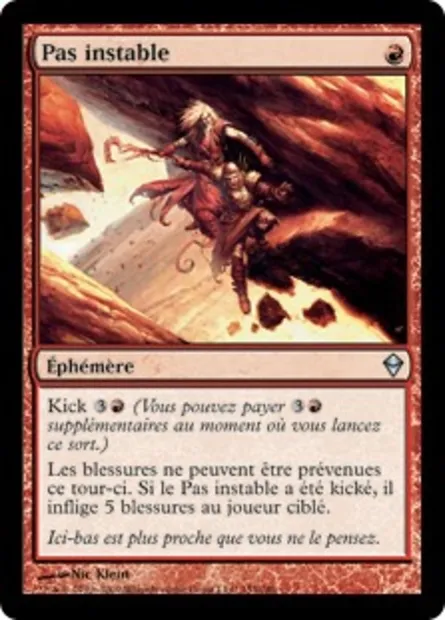 Pas instable, carte Magic ZEN 153 — extension Zendikar