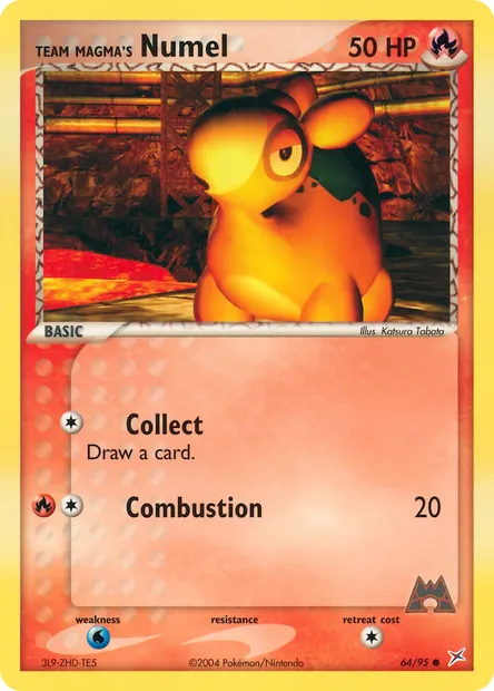 Team Magma's Numel, Pokémon card MA 64 — Team Magma vs Team Aqua set