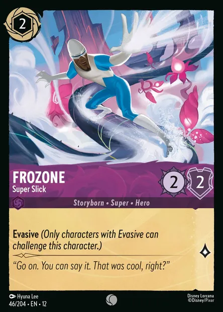 Frozone - Super Slick, Disney Lorcana card CH12-046 — Wilds Unknown set