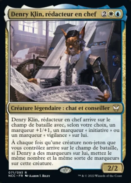 Denry Klin, rédacteur en chef, carte Magic NCC 71 — extension New Capenna Commander