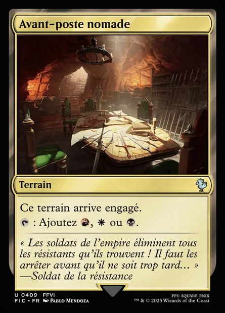Avant-poste nomade, carte Magic FIC 409 — extension Final Fantasy Commander