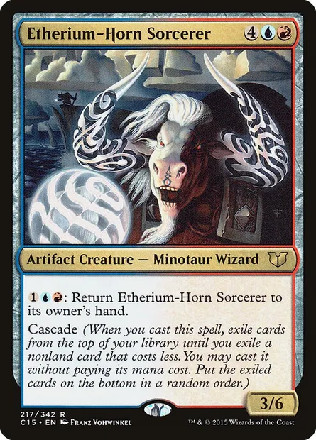 Etherium-Horn Sorcerer, Magic card C15 217 — Commander 2015 set