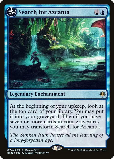 À la recherche d'Azcanta // Azcanta, les Ruines englouties, carte Magic PXTC 74 — extension XLN Treasure Chest