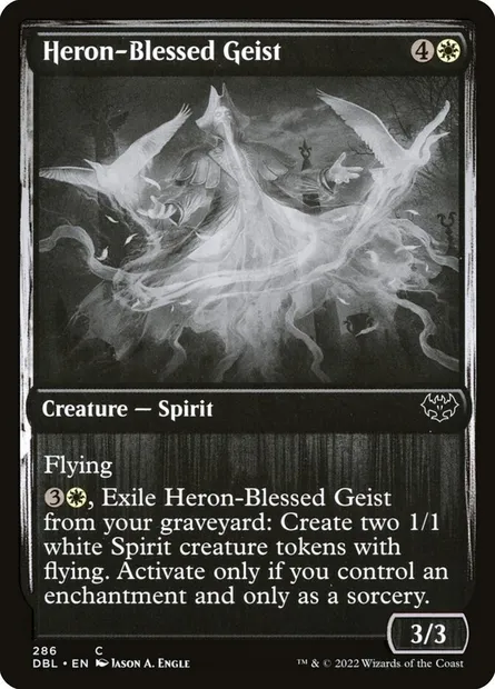 Heron-Blessed Geist, Magic card DBL 286 — Innistrad: Double Feature set