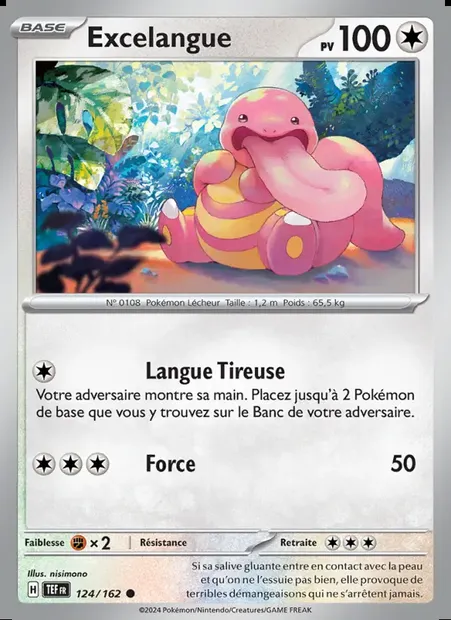 Excelangue, carte Pokémon TEF 124 — extension Forces Temporelles