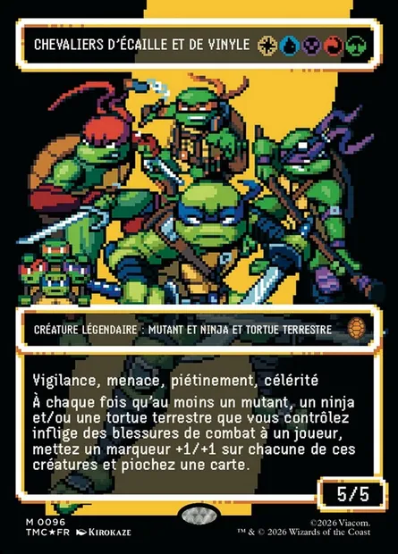 Chevaliers d'écaille et de vinyle, carte Magic TMC 96 — extension Teenage Mutant Ninja Turtles Eternal