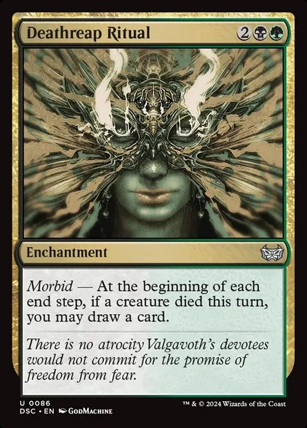 Deathreap Ritual, Magic card DSC 86 — Duskmourn: House of Horror Commander set