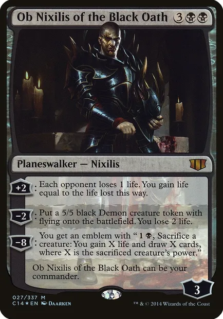 Ob Nixilis du Sombre Serment, carte Magic OC14 27 — extension Commander 2014 Oversized