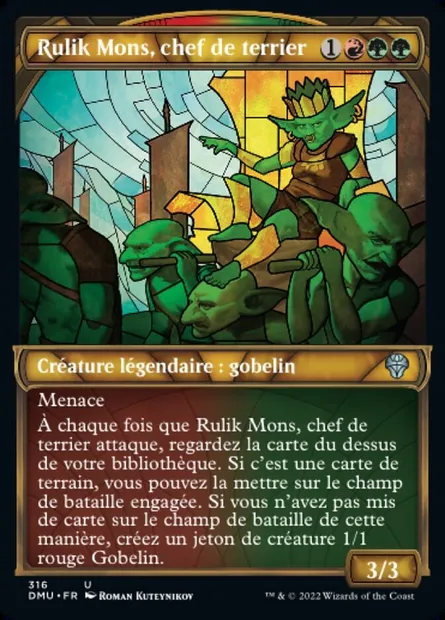 Rulik Mons, chef de terrier, carte Magic DMU 316 — extension Dominaria Uni