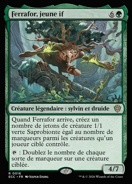 Ferrafor, jeune if, carte Magic ECC 16 — extension Lorwyn Eclipsed Commander