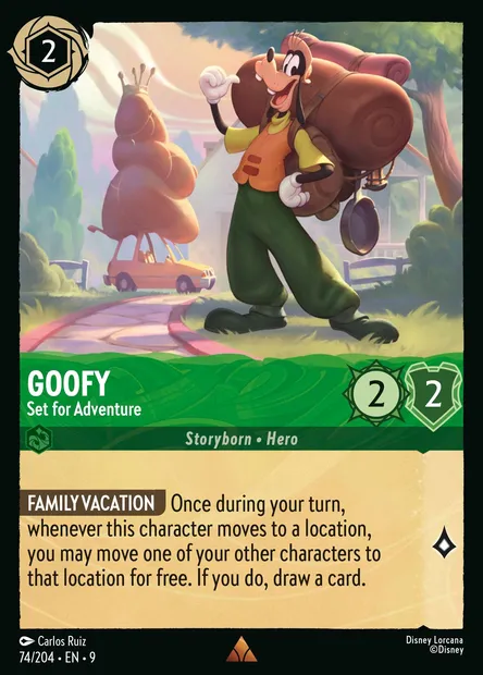 Goofy - Set for Adventure, Disney Lorcana card CH9-074 — Fabled set