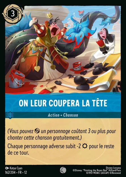 On leur coupera la tête, carte Disney Lorcana CH12-162 — extension Contrées Inconnues