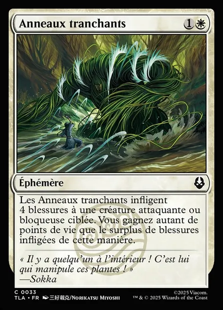Anneaux tranchants, carte Magic TLA 33 — extension Avatar: The Last Airbender