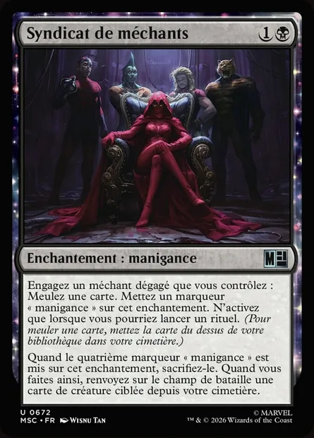 Syndicat de méchants, carte Magic MSC 672 — extension Marvel Super Heroes Commander