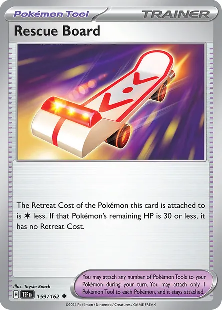 Rescue Board, Pokémon card TEF 159 — Temporal Forces set