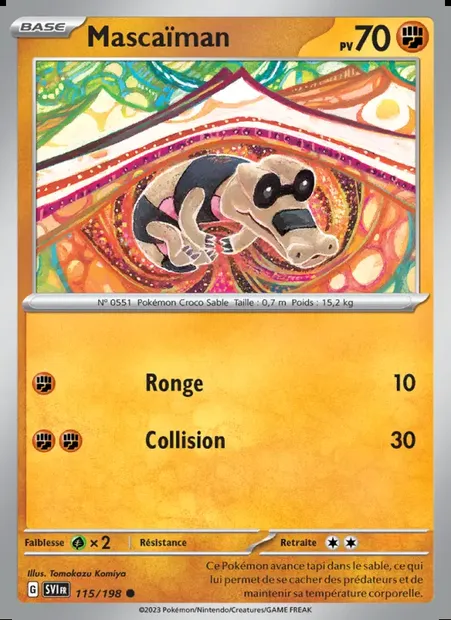 Mascaïman, carte Pokémon SVI 115 — extension Écarlate et Violet
