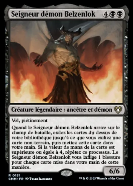 Seigneur démon Belzenlok, carte Magic CMM 151 — extension Commander Masters