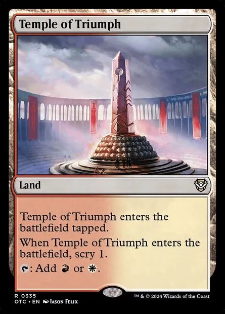 Temple of Triumph, Magic card OTC 335 — Outlaws of Thunder Junction Commander set