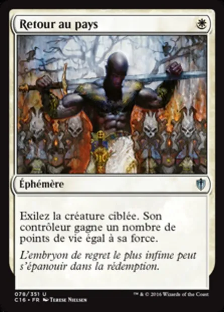 Retour au pays, carte Magic C16 78 — extension Commander 2016
