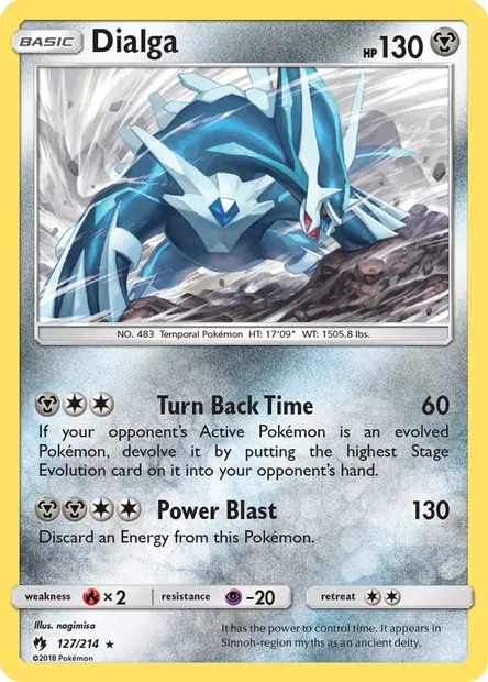 Dialga, Pokémon card LOT 127 — Lost Thunder set