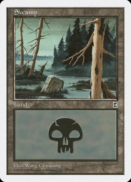 Swamp, Magic card PTK 173 — Portal Three Kingdoms set