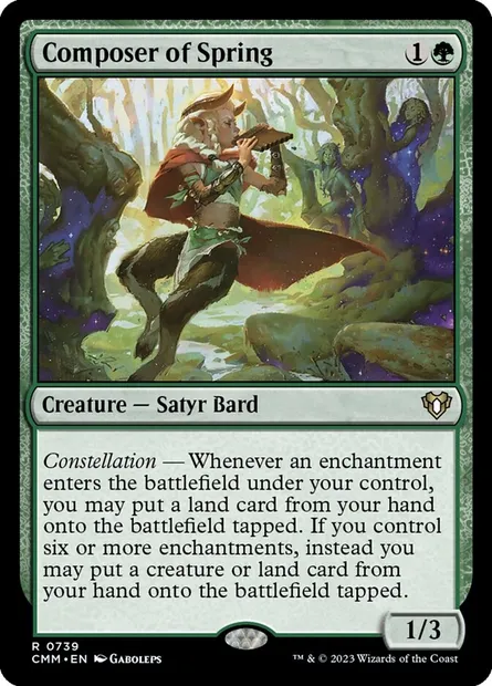 Composer of Spring, Magic card CMM 739 — Commander Masters set