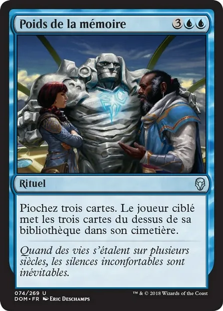 Poids de la mémoire, carte Magic DOM 74 — extension Dominaria