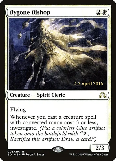 Bygone Bishop, Magic card PSOI 8s — Shadows over Innistrad Promos set