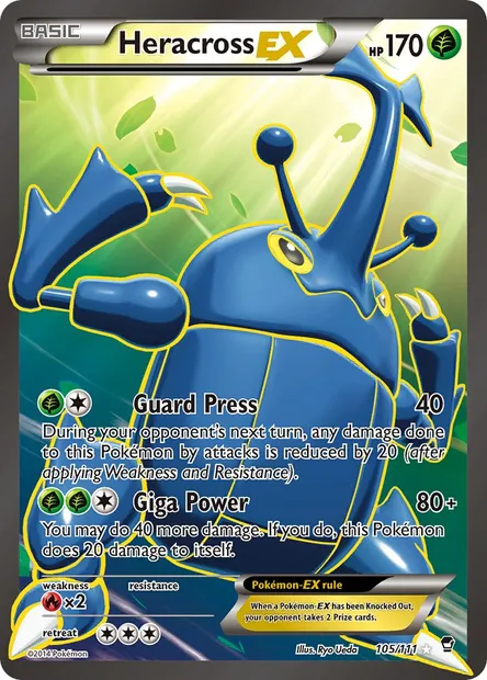 Heracross EX, Pokémon card FFI 105 — Furious Fists set