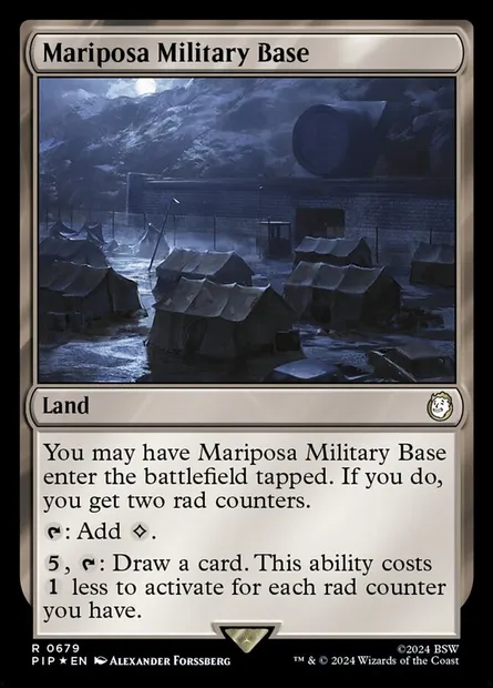 Mariposa Military Base, Magic card PIP 679 — Fallout set