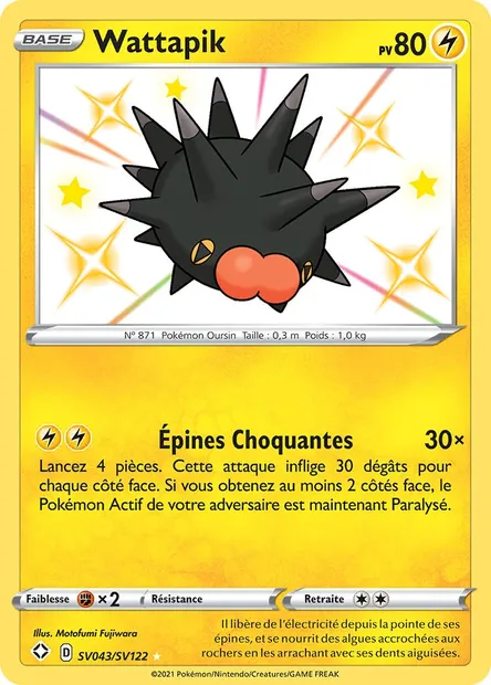 Wattapik, carte Pokémon SHF SV043 — extension Destinées Radieuses