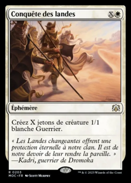 Conquête des landes, carte Magic MOC 203 — extension March of the Machine Commander