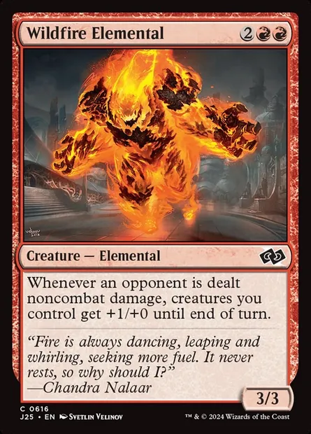 Wildfire Elemental, Magic card J25 616 — Foundations Jumpstart set