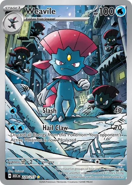 Weavile, Pokémon card ASC 228 — Ascended Heroes set