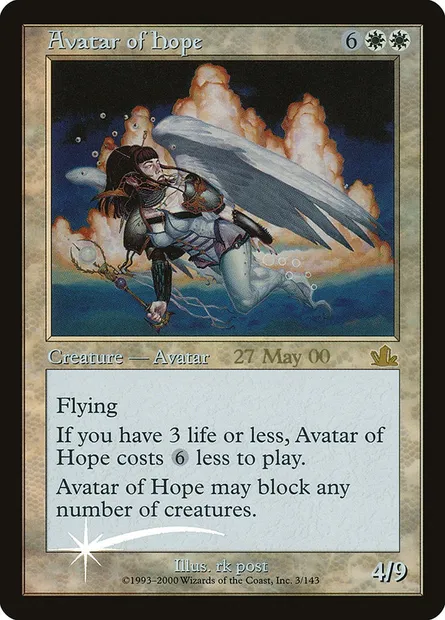 Avatar de l'espoir, carte Magic PPCY 3 — extension Prophecy Promos