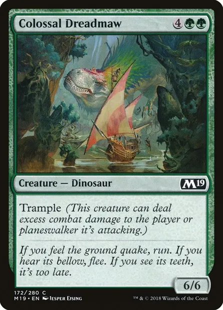 Colossal Dreadmaw, Magic card M19 172 — Core Set 2019 set