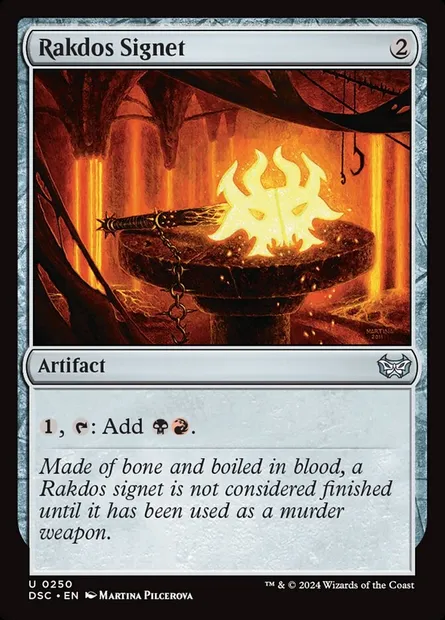 Rakdos Signet, Magic card DSC 250 — Duskmourn: House of Horror Commander set